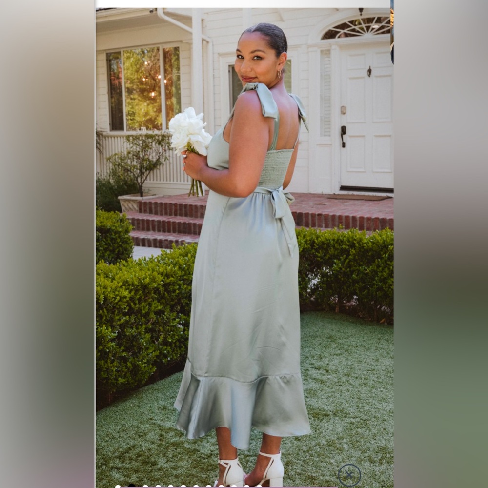 Show Me Your Mumu Clair Midi in Silver Sage size  XS - Picture 3 of 5